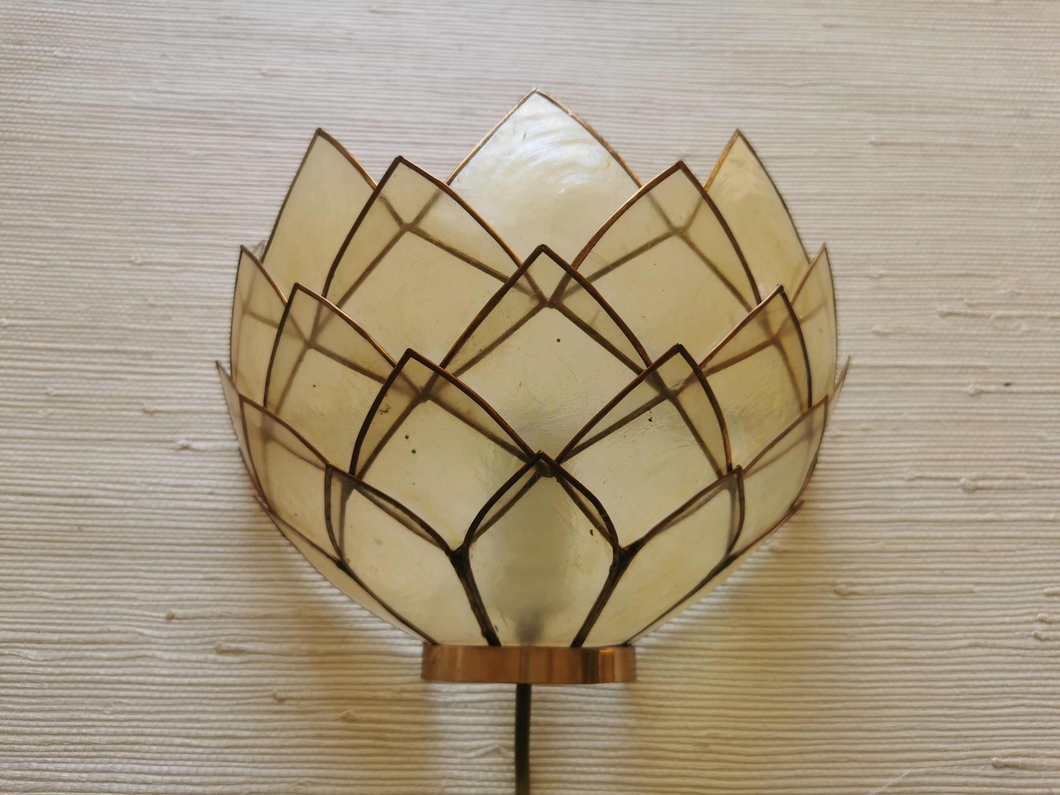 Paire d'appliques lotus