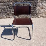 Bersanelli brown leather chair modeled Spoletto