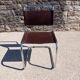 Chaise en cuir marron de Bersanelli modelé Spoletto