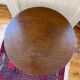 Tripod side table in wood - brutalist style