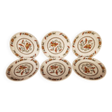 6 assiettes plates syracuse sarreguemines décor fleurs