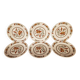 6 assiettes plates syracuse sarreguemines décor fleurs