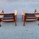 Ensemble de chaises en teck modernistes du milieu du siècle, Danemark, 1967