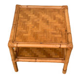 Vintage rattan side table 1960