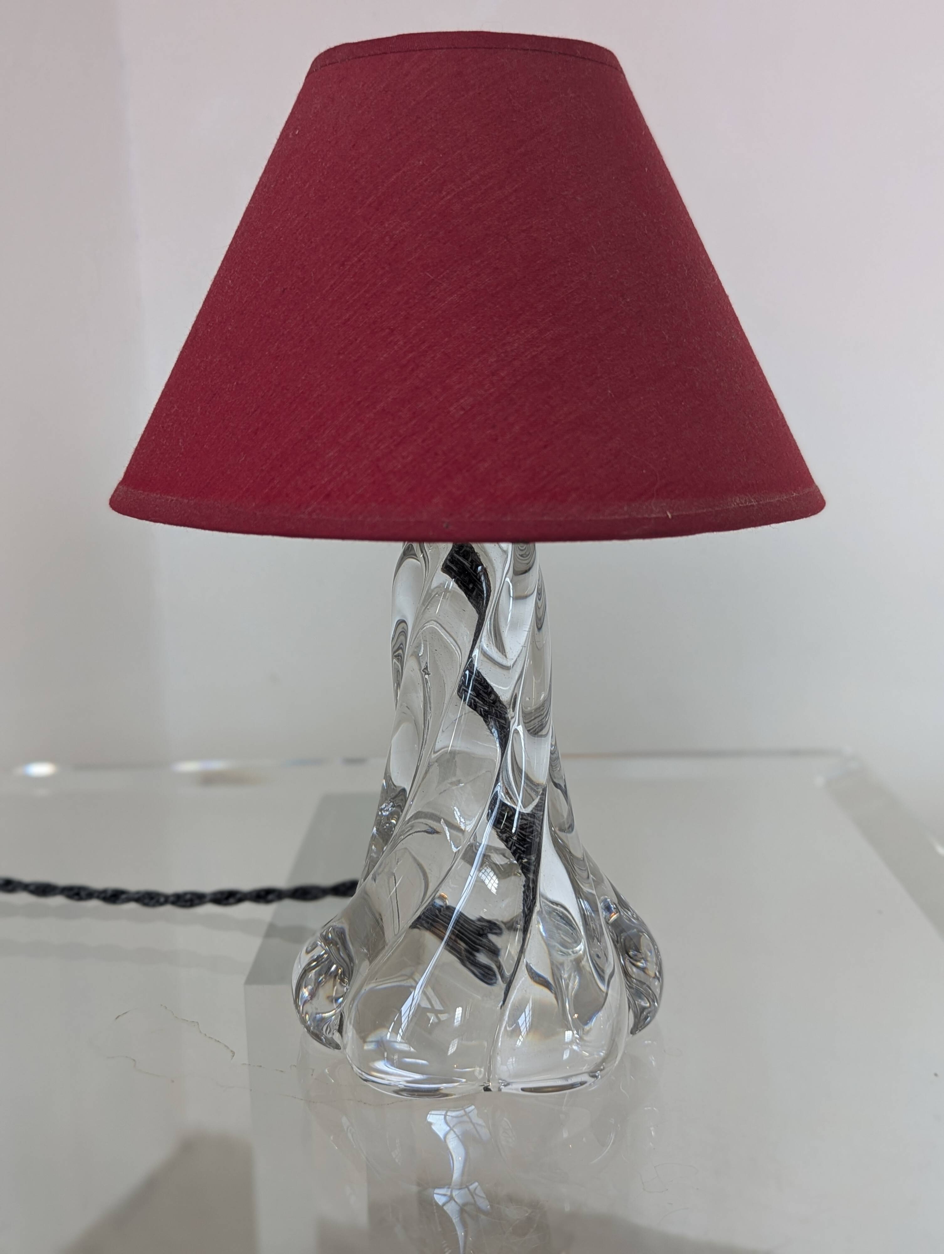 Pair of crystal bedside lamps