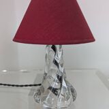 Pair of crystal bedside lamps