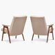 Paire de fauteuils TON type 6950