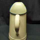 Broc enamelled metal White navy old vintage blue