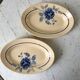 Duo of blue flower raviers Saint-Amand 30s-40s
