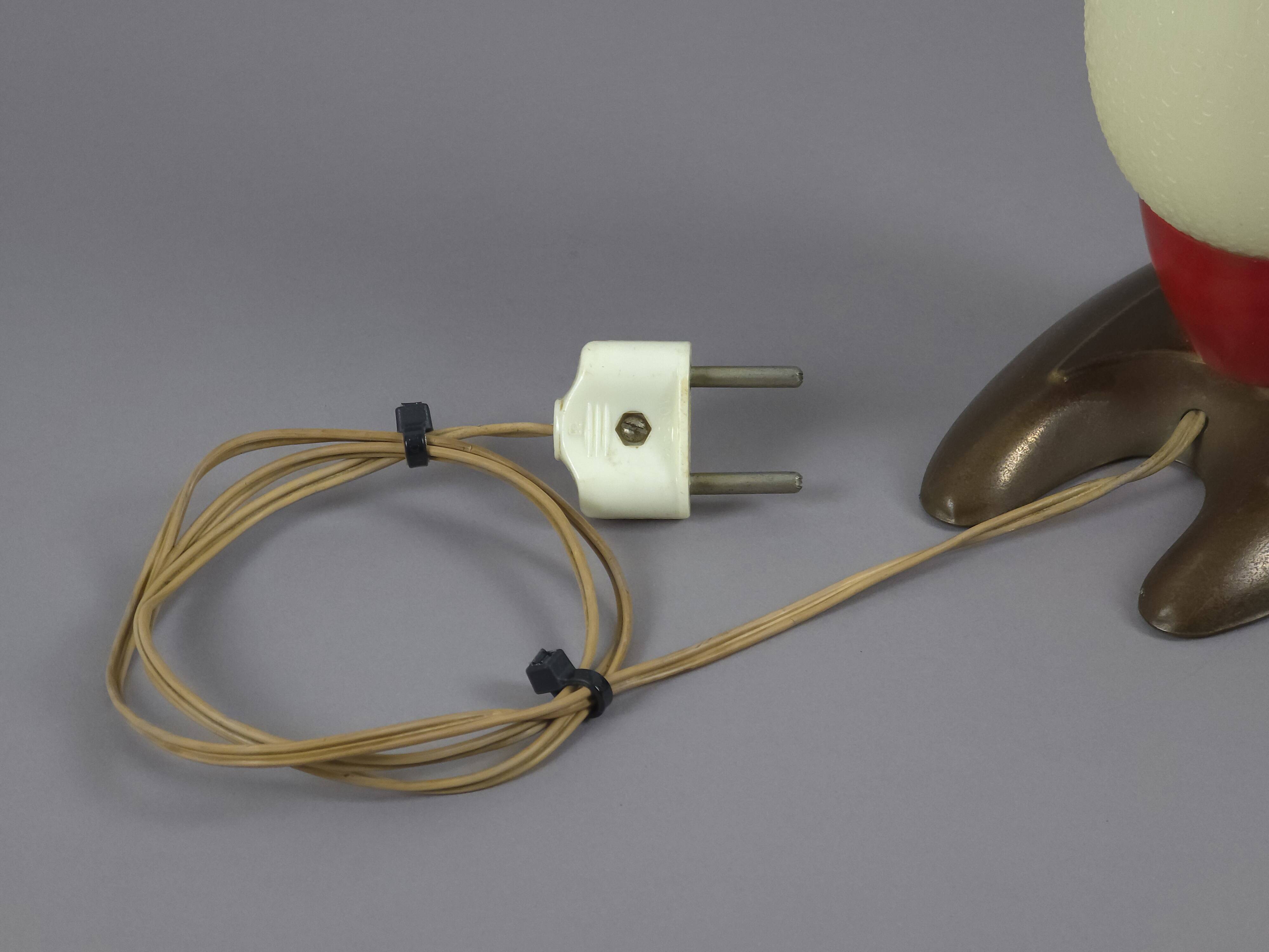 Vintage 1950s Mid Century Modern Bedside Table Light • MCM Atomic Space Age