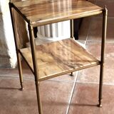 Marble and brass pedestal