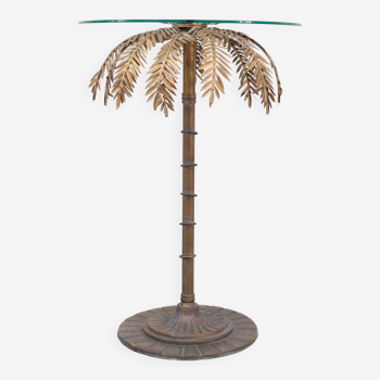 Table palmier en bronze Maison Jansen 1970