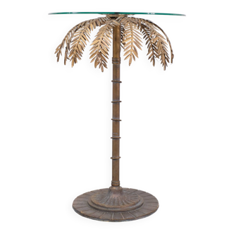 Table palmier en bronze Maison Jansen 1970