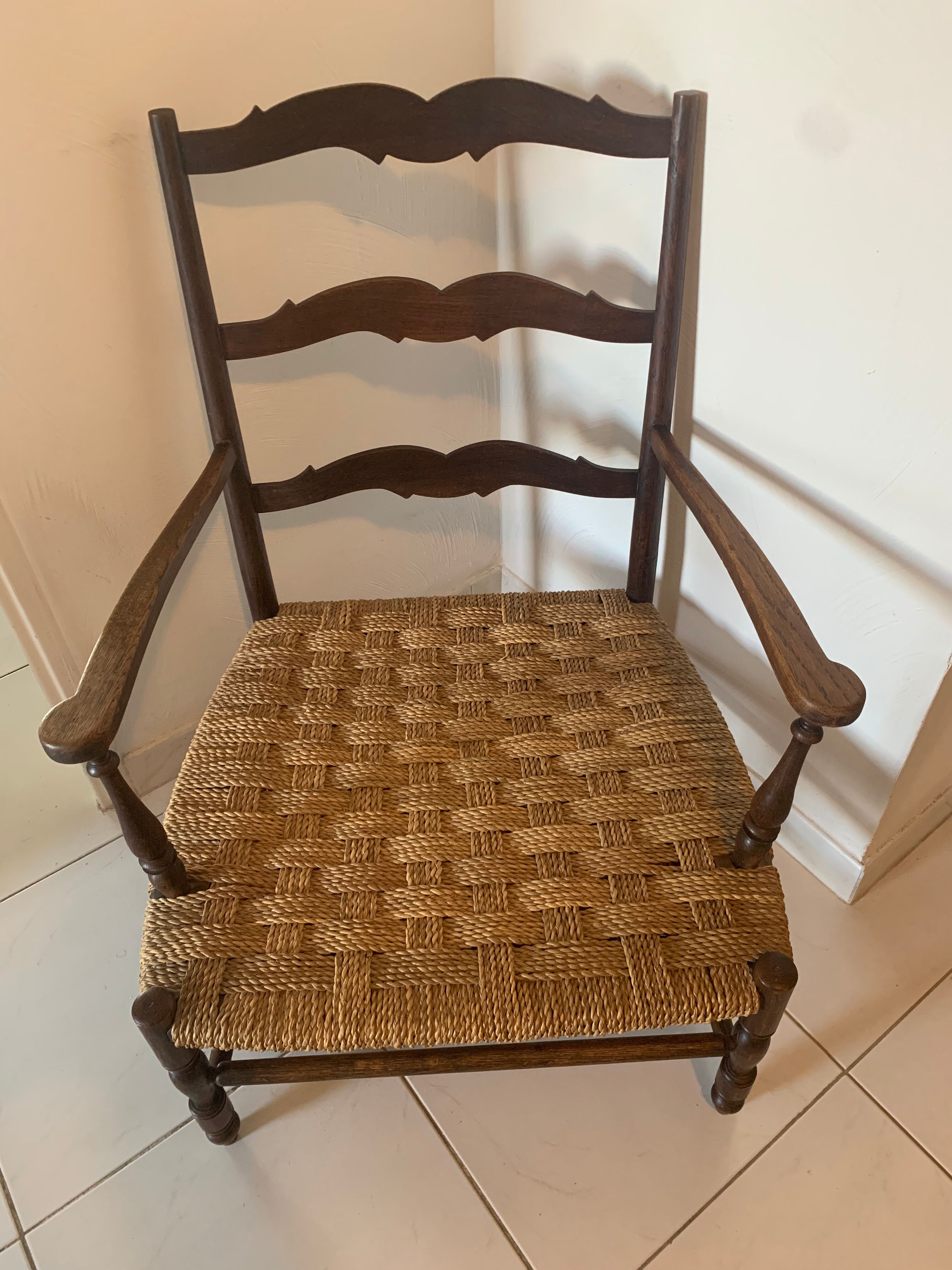 Provencal armchair fireplace corner