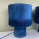 Blue velvet lamps