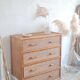 Vintage rattan chest of drawers
