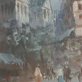 Tableau scène de rue