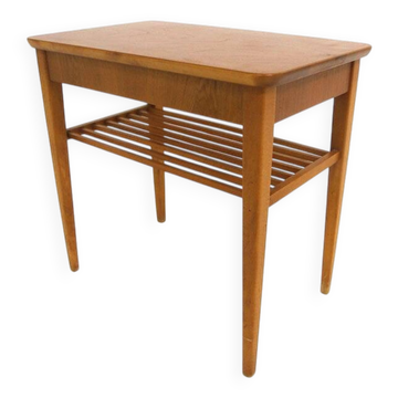 Elm bedside table, Swedish Modern, Sweden, 1940
