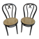 Pair of chairs bentwood black
