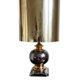 Table lamp in chrome and gold ceramic, 1970s