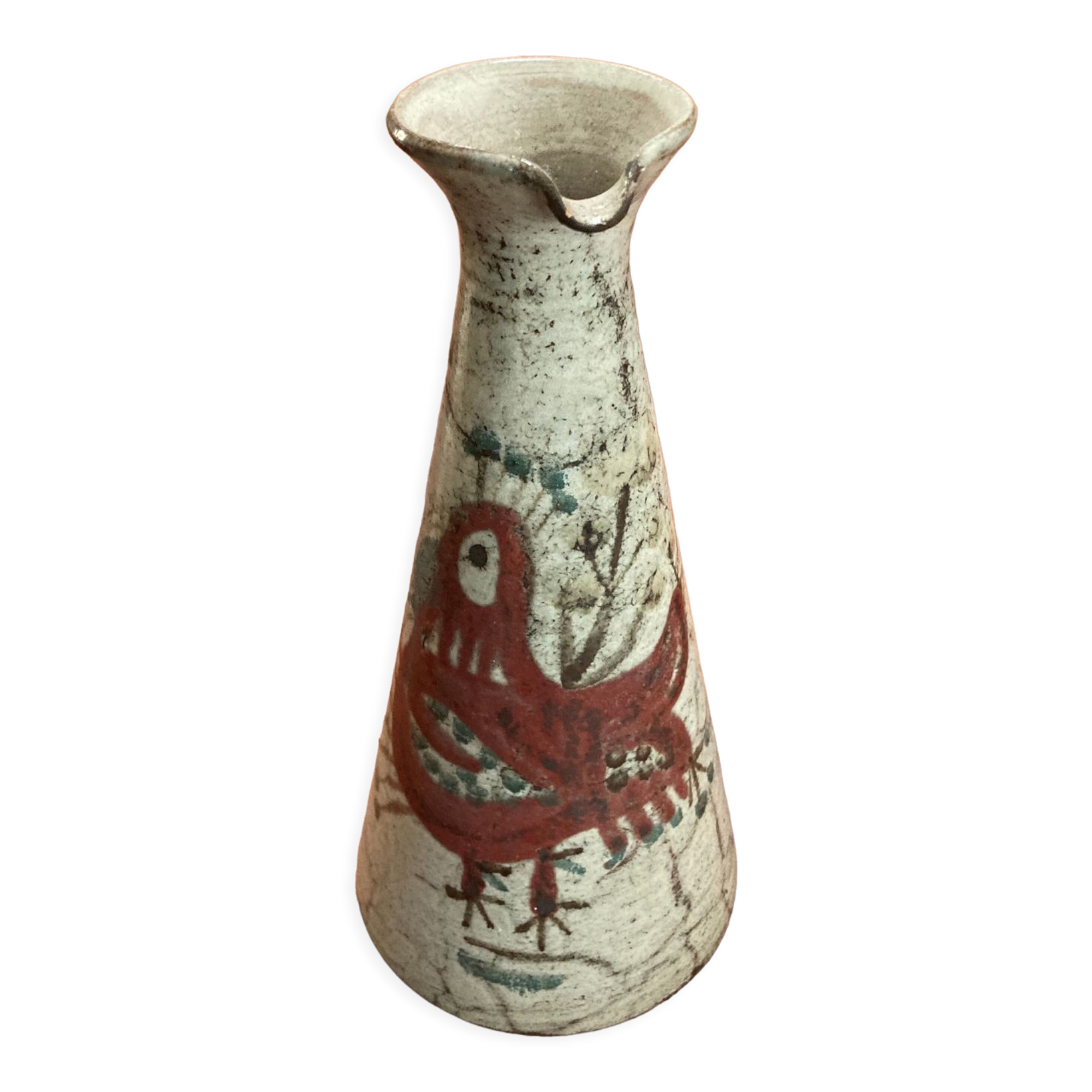 Gustave Reynaud. Rare conical vase or carafe. Signed.