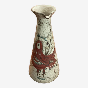 Gustave Reynaud vase conique rare ou carafe signé