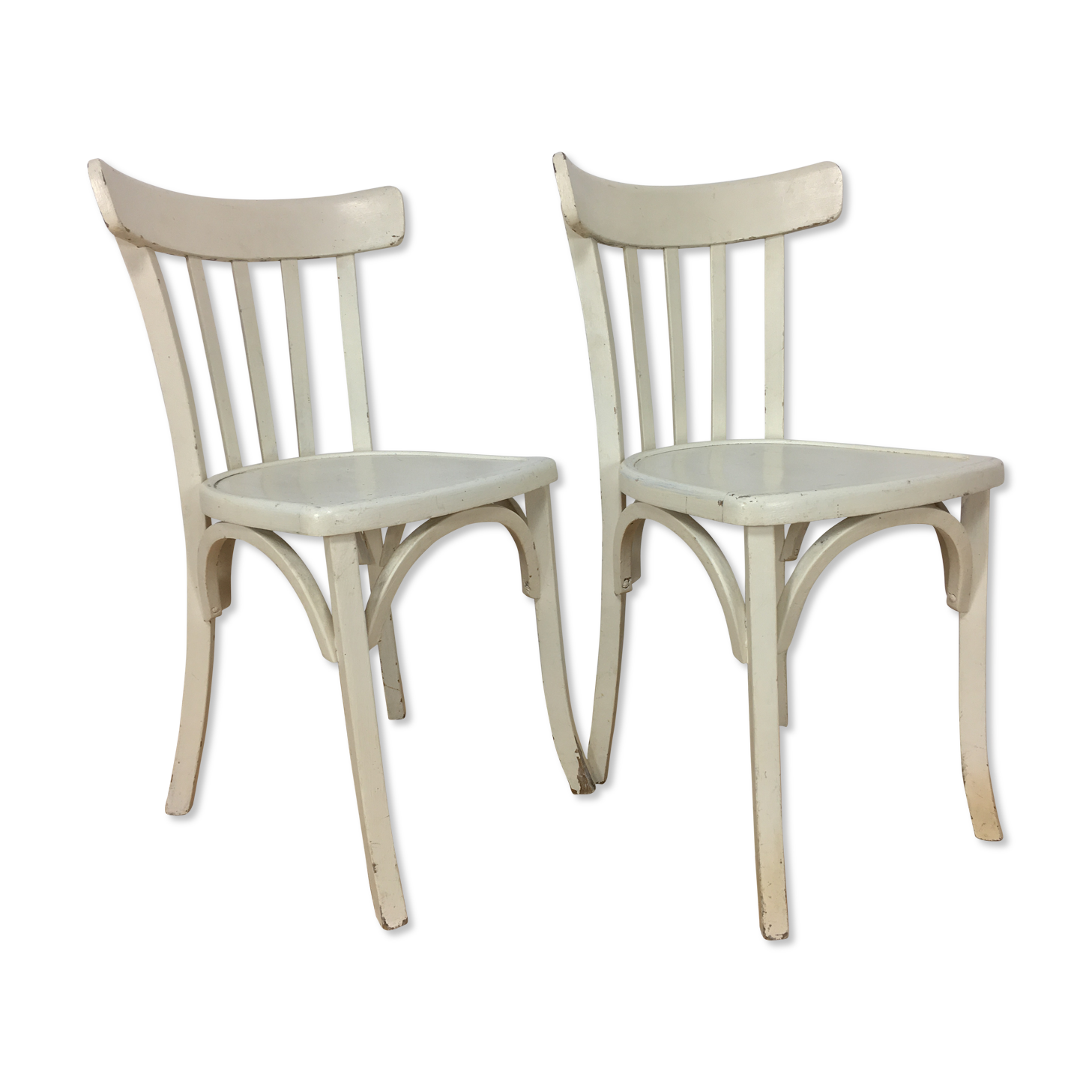 White Luterna vintage bistro chairs