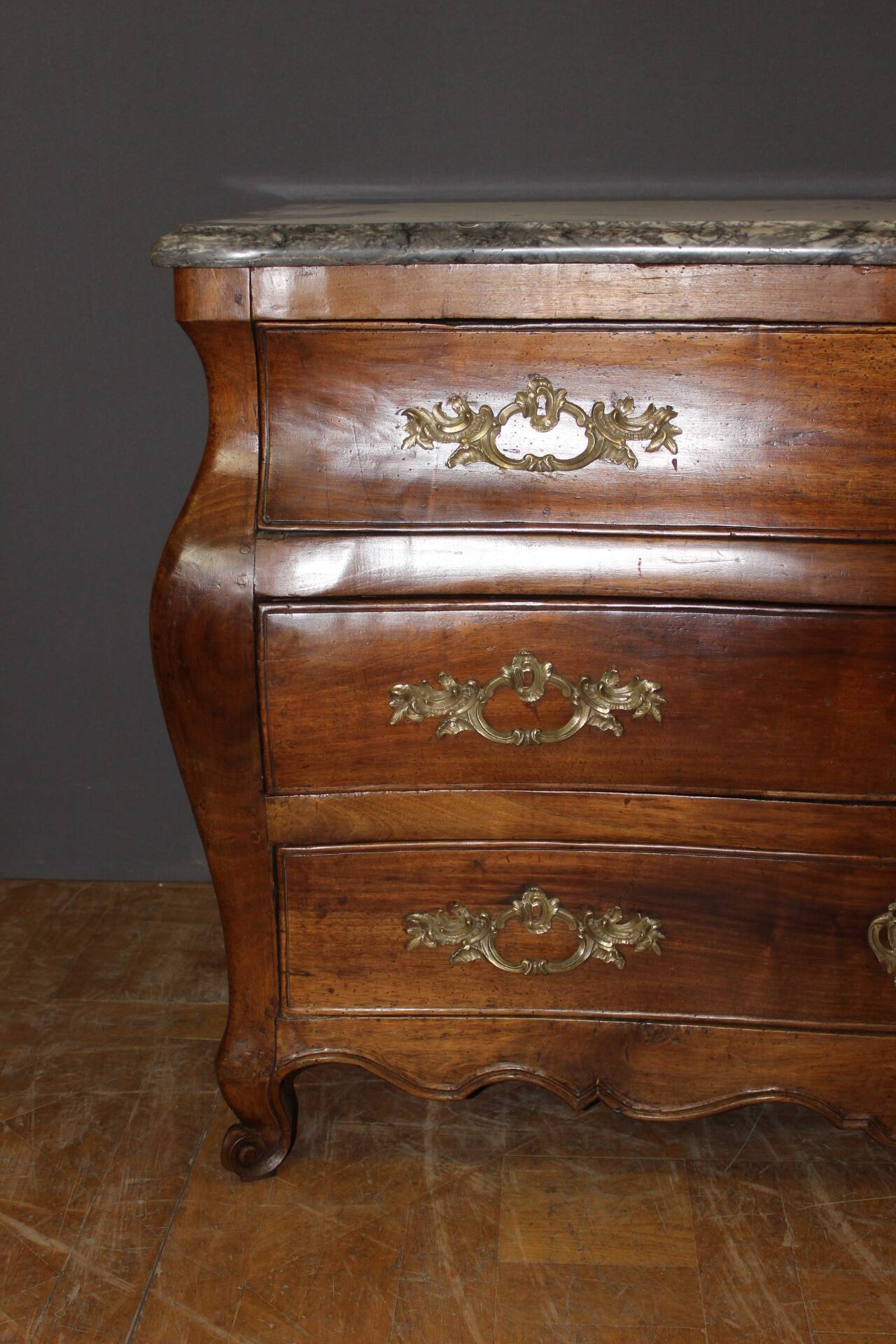 Eighteenth-century walnut tomb commode.