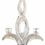 Glass torch candle holder 1950