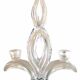 Glass torch candle holder 1950