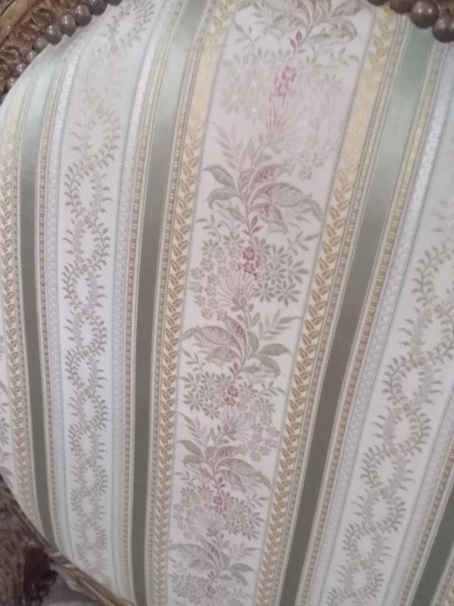 Pair of Louis XVI-style medallion armchairs from Napoleon III