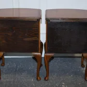 Art Deco Walnut Burl Bedside Tables, Set of 2
