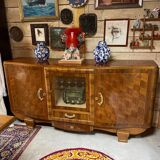 Art Deco sideboard buffet, walnut veneer, 30/40 mm thick
