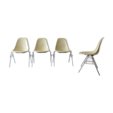 Set of 4 DCW fiber glass chairs