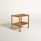 Scandinavian beech and oak trolley, 1960s