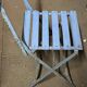 Lot de 6 chaises de jardin fer forgé bleu