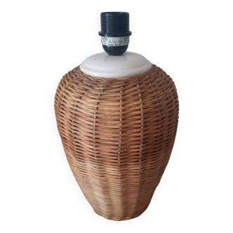 Vintage wicker lamp foot