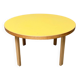 Table basse moderne en linoléum jaune du milieu du siècle par Alva Aalto pour Artek, Finlande, années 1960