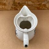 Old Teapot DIGOIN Sarreguemines White Ceramic Flower Decor #B631