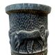 Vase en terre cuite polychrome a décor d'antilopes XX siècle