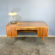 Desk with glass top, walnut, 1950s
