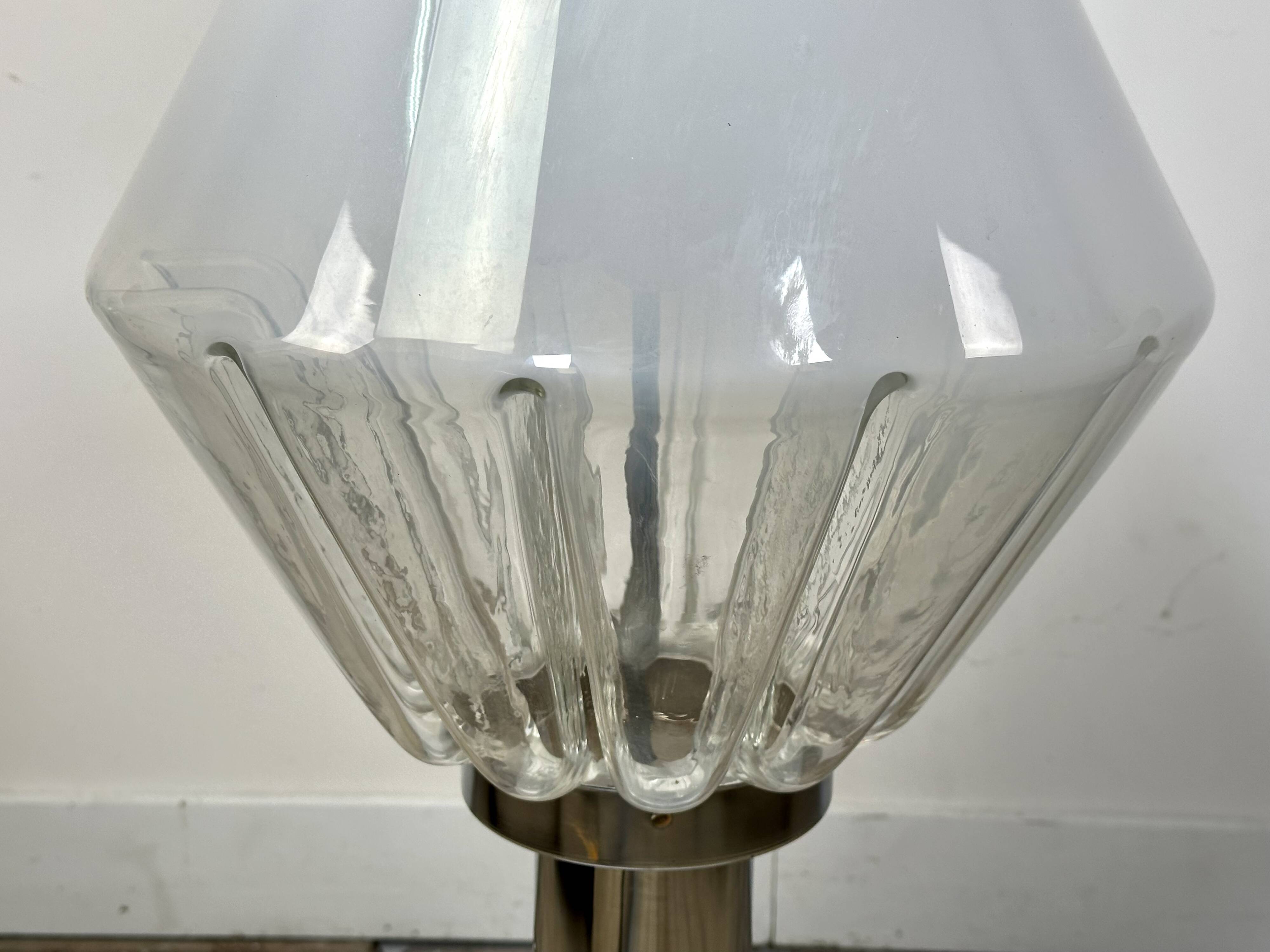 Diamond lamp in Murano glass, Italy 1970