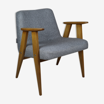 Fauteuil vintage grey 366 de Józef Chierowski années 1970