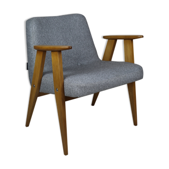 Fauteuil vintage grey 366 de Józef Chierowski années 1970