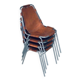 Italian Les Arcs Dining Chairs by Charlotte Perriand, 1960s, Set of 4