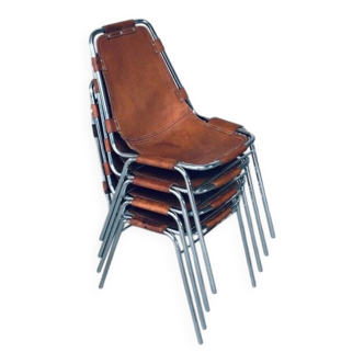 Italian Les Arcs Dining Chairs by Charlotte Perriand, 1960s, Set of 4
