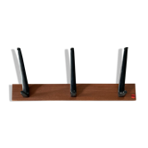 Scandinavian coat rack in teak and metal 50s-60s