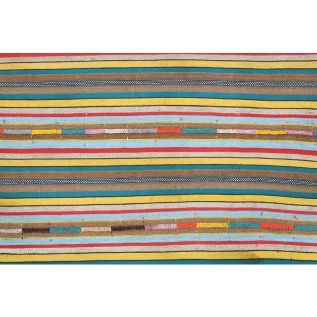 Vintage Turkish Oushak Handmade Wool Cotton Green Kilim Area Rug 160x190
