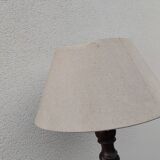 CHALES DUDOUYT vintage turned wood floor lamp