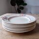 Set of 7 vintage dessert plates in Gien earthenware, model Jacqueline.